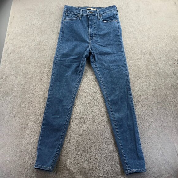 Levis Womens Jeans Size 29 Mile High Super Skinny Leg Ankle Blue Denim Casual - Picture 13 of 14